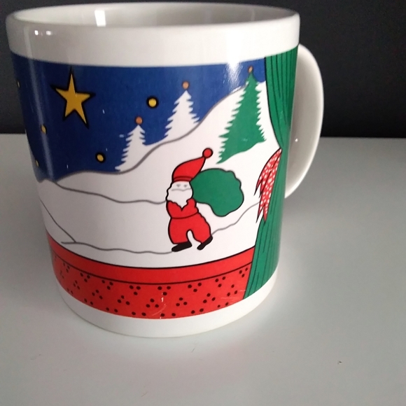 VINTAGE Ceramic Winter Scene Mug - Picture 4 of 5